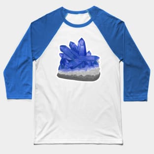 Blue Sapphire Birthstone Raw Crystal Baseball T-Shirt